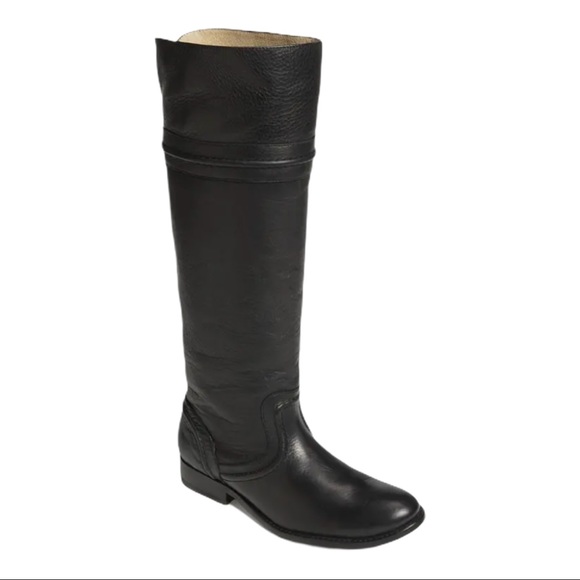 Frye Shoes - Frye Melissa Trapunto Talk Riding Boot Black 9
